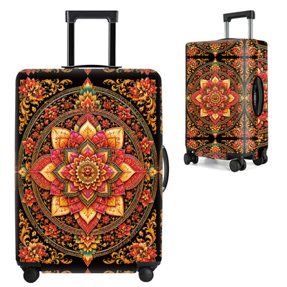 Cute Panda Luggage Cover – Bamboo Climbing Panda Suitcase Protector, Stretchable & Waterproof Travel Luggage Sleeve,M