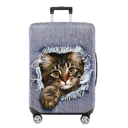 Colorful Geometric Luggage Cover, Abstract Suitcase Protector