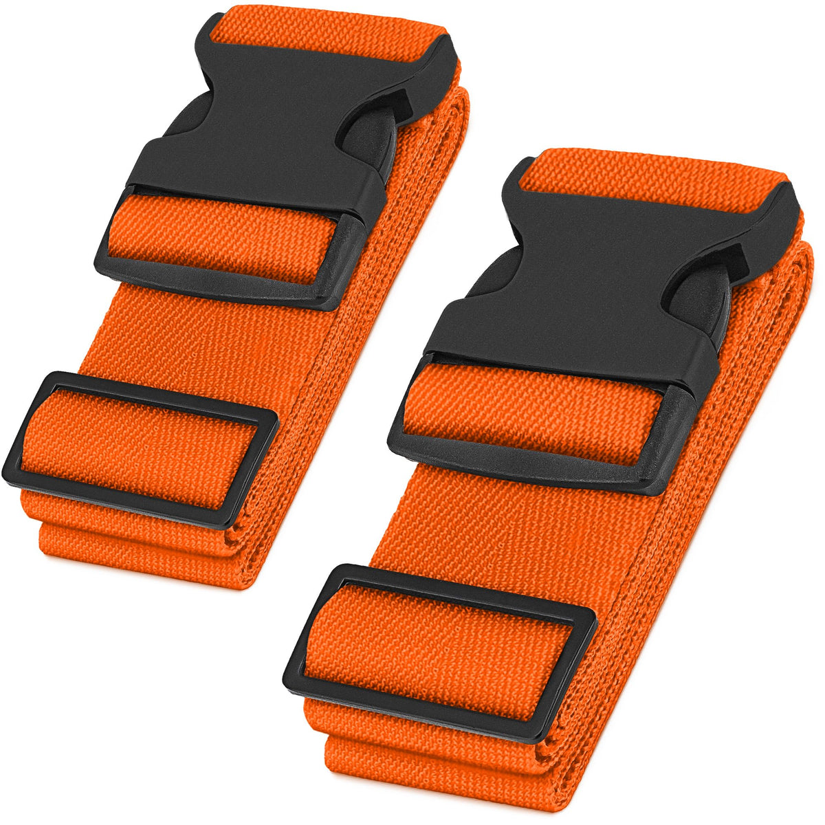 Hero Luggage Straps for Suitcases (2-Pack) Heavy-Duty Adjustable Luggage Belt with Duraflex Buckle & Built-in Luggage Tag – Checked Bag & Carry-on Travel Essentials