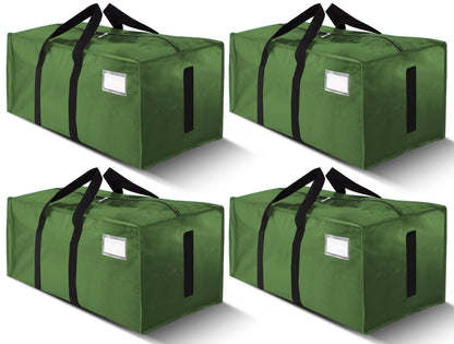 HOMESURE Supports 200lbs Heavy Duty Moving Bags - Strong Zipper & Wrap-Around Handles - Water-Resistant Storage Totes, Durable Alternative to Moving Boxes - 8 Pack - Semi-Transparent