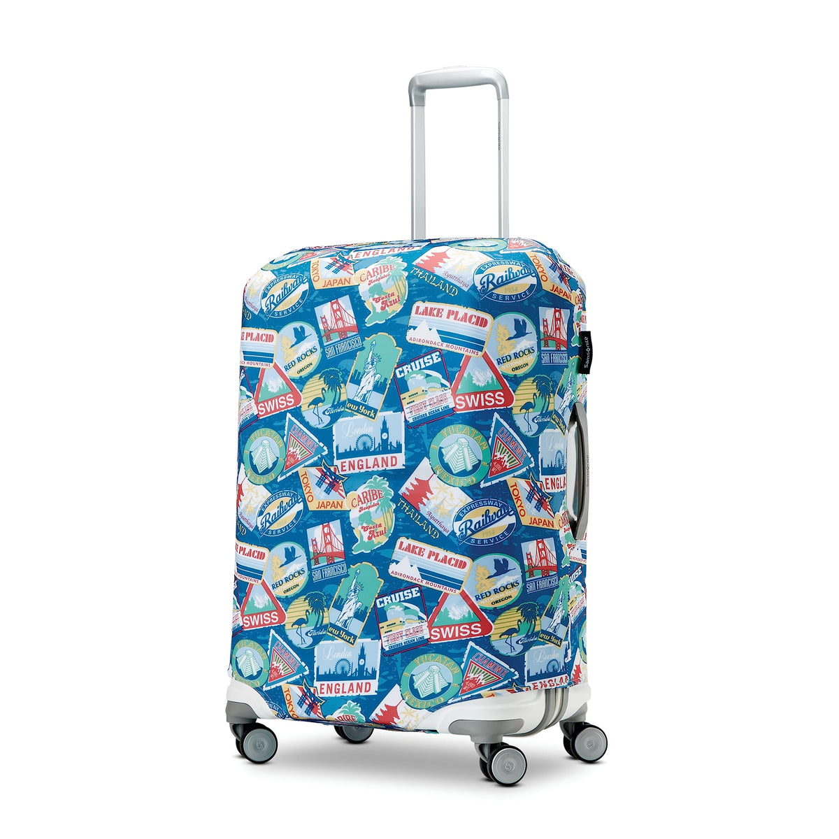 Samsonite Printed Luggage Cover, Black, Large