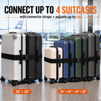 7 Pack Adjustable Luggage Straps for Suitcases & Luggage Connector Straps