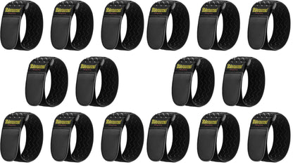 Trilancer Elastic Cinch Straps with Anti-Slip Strips, 12'' x 2'' (8 Pack)