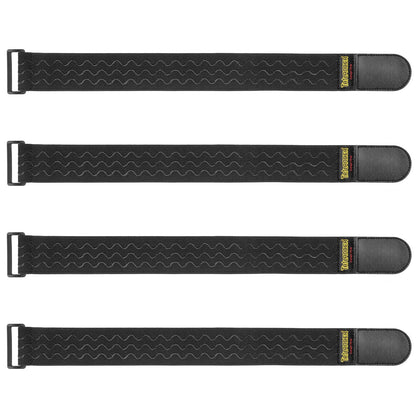Trilancer Elastic Cinch Straps with Anti-Slip Strips, 12'' x 2'' (8 Pack)