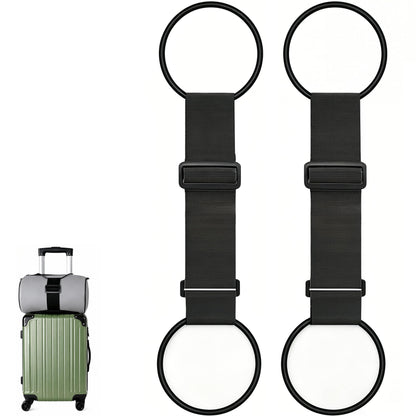 Luggage Straps for Suitcases, 2 Pack, Black