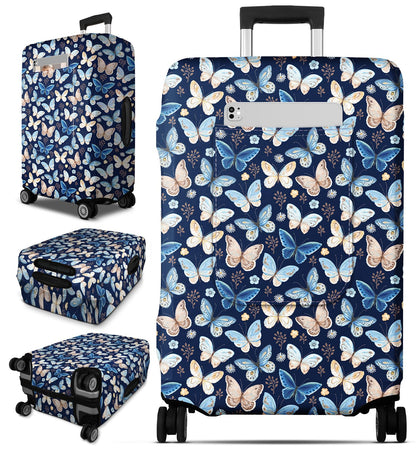 Slohif Luggage Cover for Suitcase Tsa Approved Protector - Luggage Sleeve Large Suit Case Cover Travel Stretch Baggage Case Protective Washable Fit 24-27 Inch Black Tape M