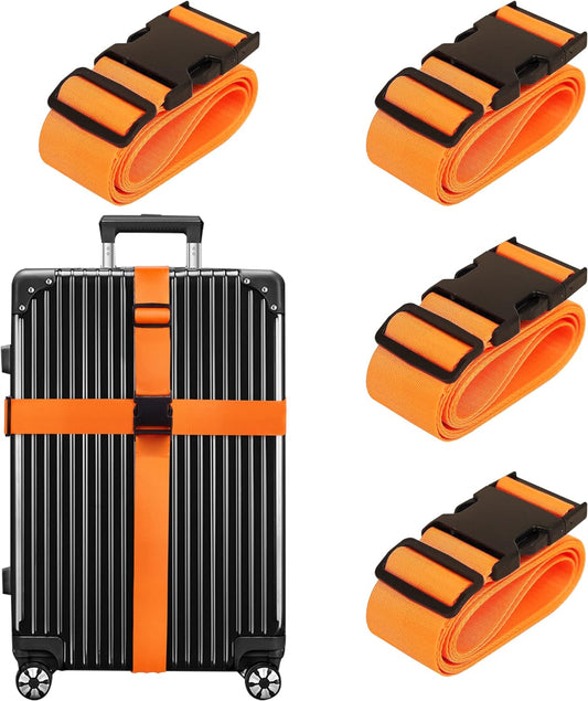 Chelmon Luggage Straps for Suitcases TSA Approved Travel Essentials 4 Pack
