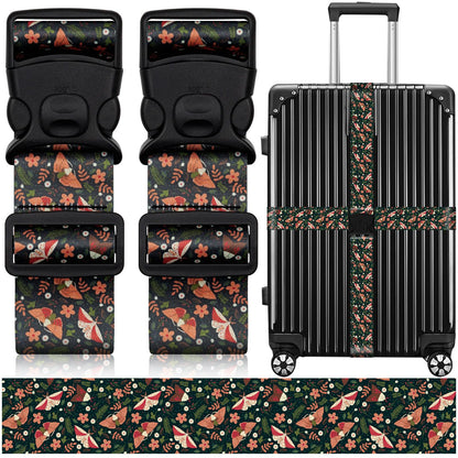 2 Pack Luggage Straps for Suitcases, Adjustable Travel Belt with Double Lock and Quick Release Buckle, Heavy Duty Nylon Bag Packing Strap, Bright Identifiers Business Travel Accessories-Colorful Block