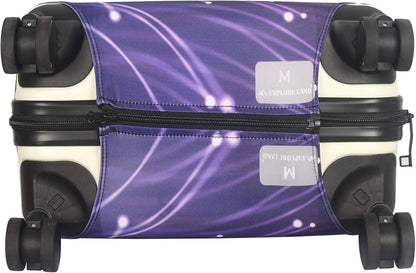 Explore Land Travel Luggage Cover Fits 23-26 inch Case (Fireworks, M)