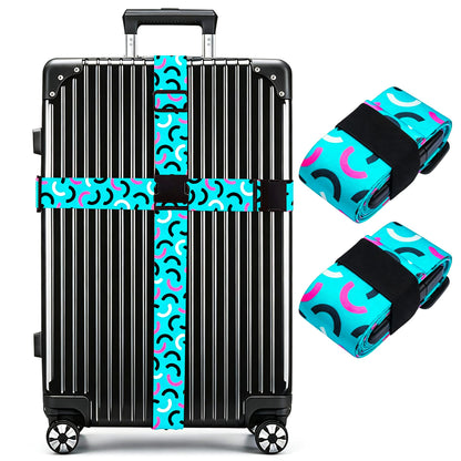 Luggage Straps for Suitcases TSA Approved Easy Pack Organized Suitcase Strap, Luggage Strap, Luggage Belt Strap, Bag Straps for Luggage. Buckle Straps Travel Accessories (Gradient Dot)