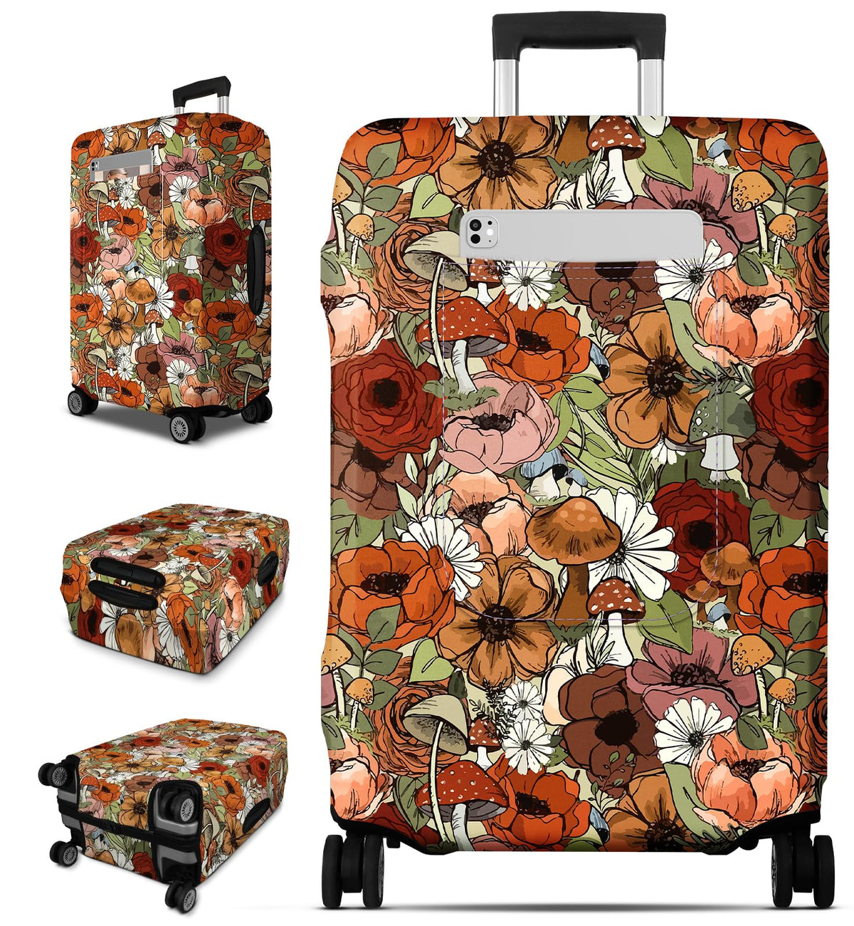 Slohif Luggage Cover for Suitcase Tsa Approved Protector - Luggage Sleeve Large Suit Case Cover Travel Stretch Baggage Case Protective Washable Fit 18-32 Inch Marble L
