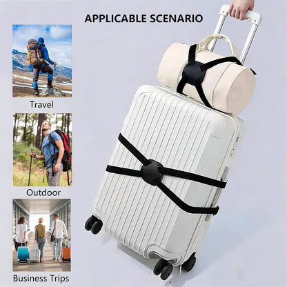 Luggage Straps Bag Bungee,Luggage Straps for Suitcases,Suitcase Straps,Elastic Strap,Ajustable Elastic Bungee Belt 2 Pack,Add a Bag Easy to Travel Suitcase,Travel Suitcase Bag Accessories.(Black)