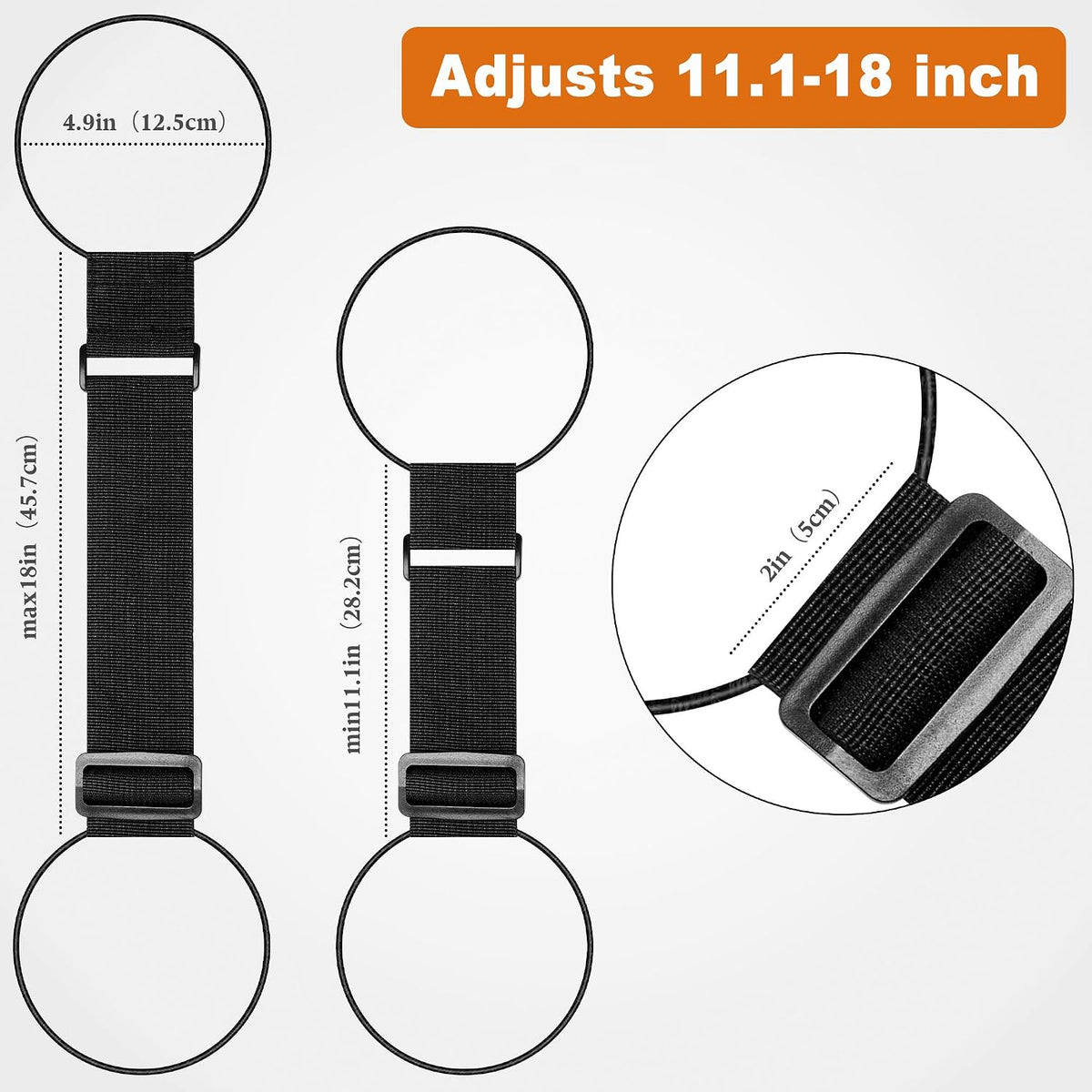 Mayski 4 Pack Adjustable Elastic Luggage Connector Straps for Suitcases