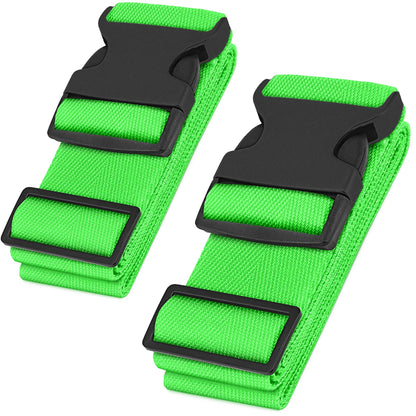 Hero Luggage Straps for Suitcases (2-Pack) Heavy-Duty Adjustable Luggage Belt with Duraflex Buckle & Built-in Luggage Tag – Checked Bag & Carry-on Travel Essentials