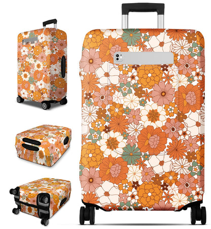 Slohif Luggage Cover for Suitcase Tsa Approved Protector - Luggage Sleeve Large Suit Case Cover Travel Stretch Baggage Case Protective Washable Fit 18-32 Inch Marble L