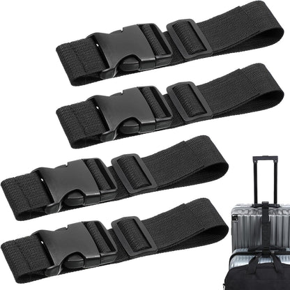4Pcs Luggage Straps for Suitcases, Adjustable Suitcase Belt