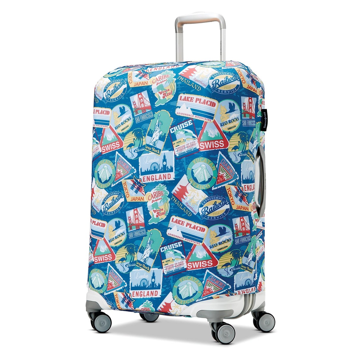 Samsonite Printed Luggage Cover, Black, Large
